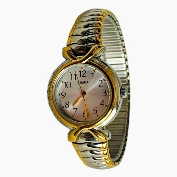 Women Watch Timex T21854 Pleasant Street Two-Tone Stainless Steel Expansion Band